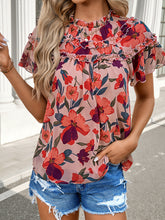Women's new casual printed short-sleeved tops