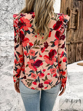 Women's New Resort Casual Floral Print Long Sleeve Shirt