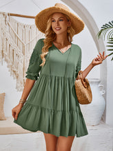 New casual solid color waisted webbing dress
