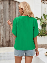 New casual solid color V-neck slim fit hollow top