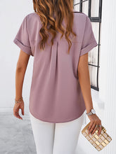 New spring and summer temperament casual solid color stand collar shirt