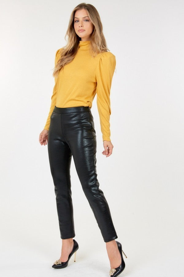 Skinny Vinyl Ankle Pants
