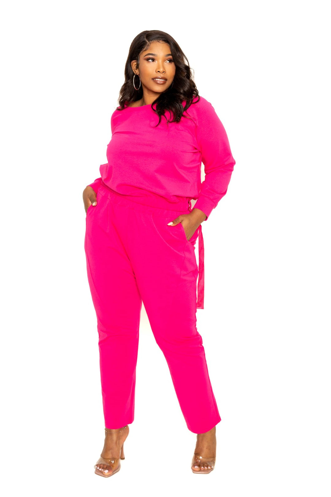 Plus Size Grommet Detail Lounge Sets