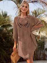 Off-shoulder hollow loose tassel bikini with ins wind and beach blouse
