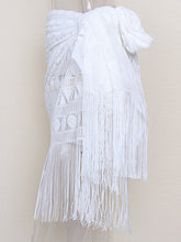 Women's hollow beach lace fringed blouse skirt