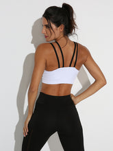 Sports bra black and white with chest pad