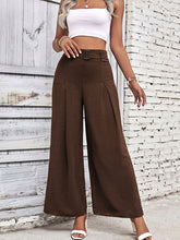 women's summer high waist wide leg casual pants with belt