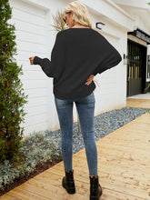 women's loose dolman sleeve sweater pullover off shoulder sweater