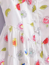 New women's waist waist holiday style printed dress beach culottes