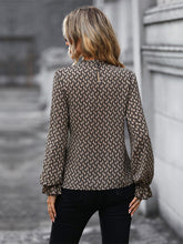 Women's Long Sleeve Slim Leopard Print Shirt