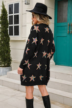 Angel Wings Star Open Front Long Sleeve Cardigan