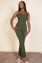 Ribbed sleeveless wide leg jumpsuit