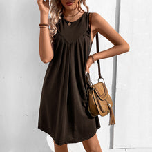 fashion women's dress solid color sundress