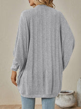 Open Front  Dropped Shoulder Cardigan