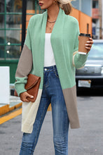 Color Block Long Sleeve Cardigan