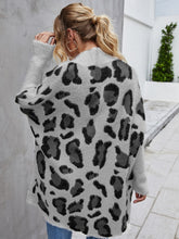 Angel Wings Leopard Pattern Fuzzy Cardigan