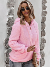 Fur coat warm loose solid color sweater leisure style