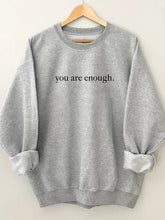 Women's wholesale round neck casual you are enough pattern sweatshirt