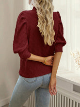 Women's elegant commuter solid color short-sleeved puff sleeve top