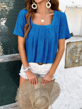 Spring and summer casual solid color short-sleeved T-shirt tops