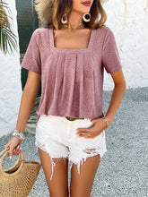 Spring and summer casual solid color short-sleeved T-shirt tops