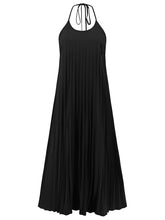 New A-hem pleated beach vacation long dress