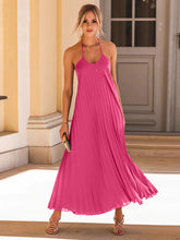 New A-hem pleated beach vacation long dress