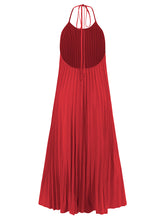 New A-hem pleated beach vacation long dress