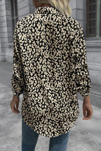 Leopard Roll-Tap Sleeve Shirt