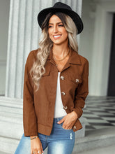 Women's fashion versatile jacket corduroy jacket