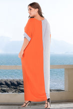 Plus Size Color Block Tee Dress with Pockets