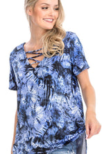 Tie Dye Print Short Sleeve Top