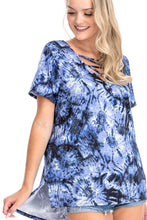 Tie Dye Print Short Sleeve Top