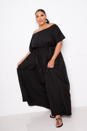 Off Shoulder Black See Through Dress Polyester IXL-3XL
