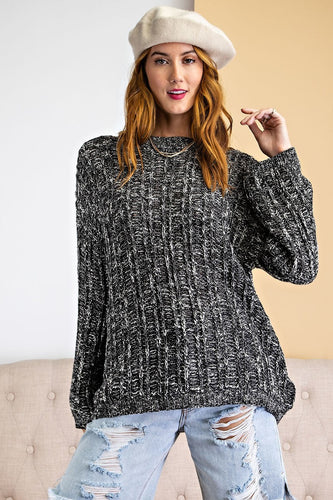 Textured Knit Sweater for Women