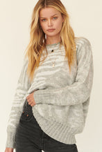 A Zebra Print Pullover Sweater