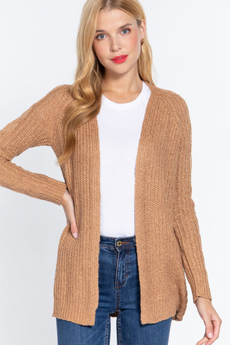 Long Sleeve Open Front Sweater Cardigan