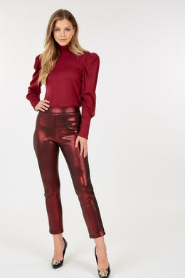 Skinny Vinyl Ankle Pants