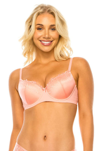 Hollyhock Floral Lace Underwire Bra with Adjustable Straps