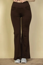 High Waisted Front Pocket Flare Pants