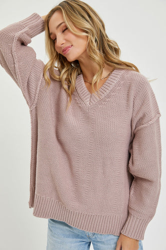 Oversized V Neck Sweater