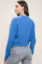 Knit Pullover Sweater With Cold Shoulder Detail