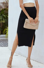 Ladies Pencil Skirt Fashion Slim OL Commuter Midi Skirt Solid Color Split Midi Skirt