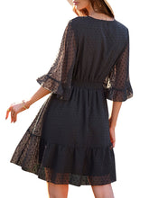 Women's lace wave point temperament chiffon dress short skirt
