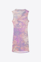 Tie-Dye Ruched Sleeveless Dress