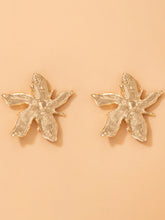 Multilayer Alloy Drip Oil Flower Floral Earrings Earrings