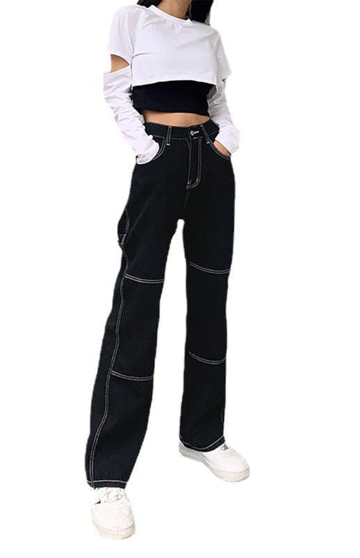 Women's Patchwork Stretch Flared Jeans