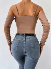 Women's sexy back -off shoulder suspender top