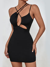 Black Hot Girl Cutout Dress With Waist Sling Dress