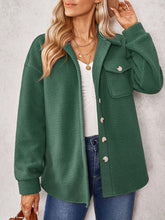 Women's solid color fashion Lapel Plush loose coat
